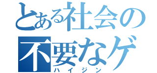 とある社会の不要なゲーマー（ハイジン）