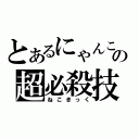 とあるにゃんこの超必殺技（ねこきっく）