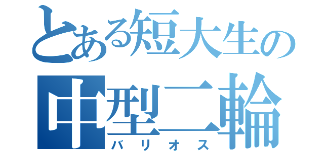 とある短大生の中型二輪（バリオス）