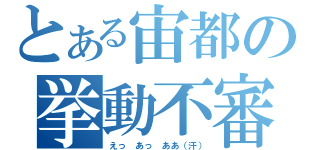 とある宙都の挙動不審（えっ　あっ　ああ（汗））