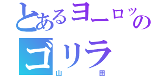 とあるヨーロッパのゴリラ（山田）