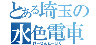 とある埼玉の水色電車（けーひんとーほく）