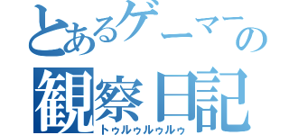 とあるゲーマーの観察日記（トゥルゥルゥルゥ）