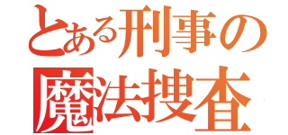 とある刑事の魔法捜査（）