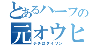 とあるハーフの元オウヒ（チチはタイワン）