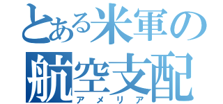 とある米軍の航空支配者（アメリア）