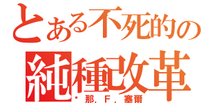 とある不死的の純種改革者（剎那．Ｆ．塞爾）