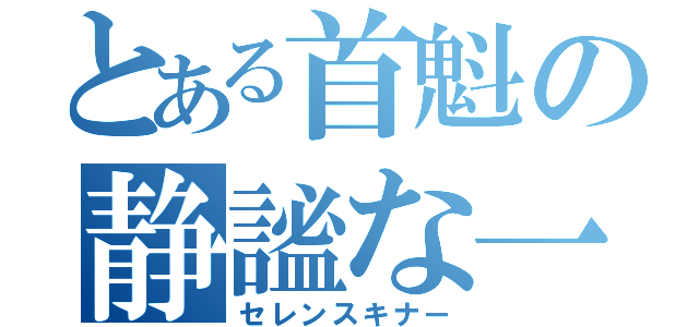 とある首魁の静謐な一時（セレンスキナー）