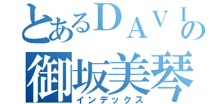 とあるＤＡＶＩＤの御坂美琴（インデックス）