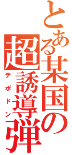 とある某国の超誘導弾（テポドン）