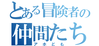 とある冒険者の仲間たち（アホども）