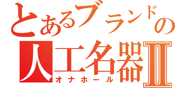 とあるブランドの人工名器Ⅱ（オナホール）