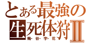 とある最強の生死体狩部隊Ⅱ（梅・谷・宇・花）