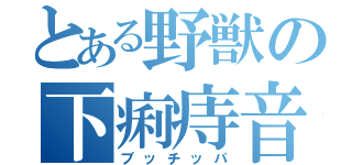 とある野獣の下痢痔音（ブッチッパ）