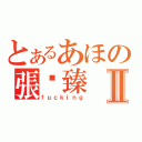 とあるあほの張赢臻Ⅱ（ｆｕｃｋｉｎｇ）