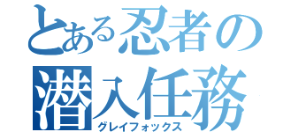 とある忍者の潜入任務（グレイフォックス）