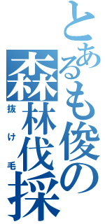 とあるも俊の森林伐採（抜け毛）