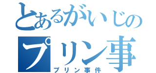 とあるがいじのプリン事件（プリン事件）