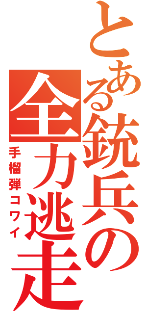 とある銃兵の全力逃走（手榴弾コワイ）