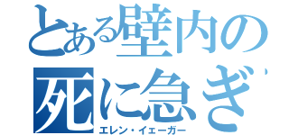 とある壁内の死に急ぎ野郎（エレン・イェーガー）