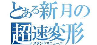 とある新月の超速変形（スタンドマニューバ）