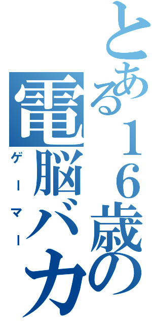 とある１６歳の電脳バカ（ゲーマー）