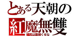 とある天朝の紅魔無雙（蟻民は面倒くせな）