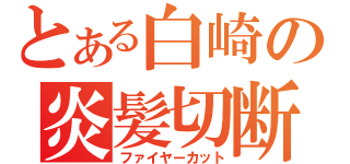 とある白崎の炎髪切断（ファイヤーカット）