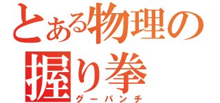 とある物理の握り拳（グーパンチ）