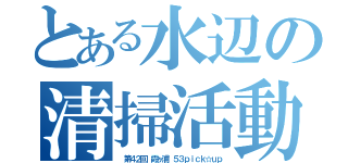 とある水辺の清掃活動（　第４２回　霞ヶ浦　５３ｐｉｃｋ☆ｕｐ）