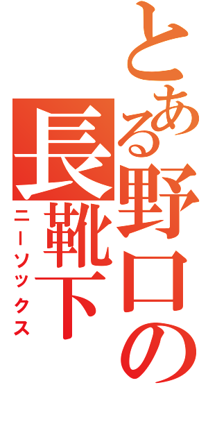 とある野口の長靴下（ニーソックス）