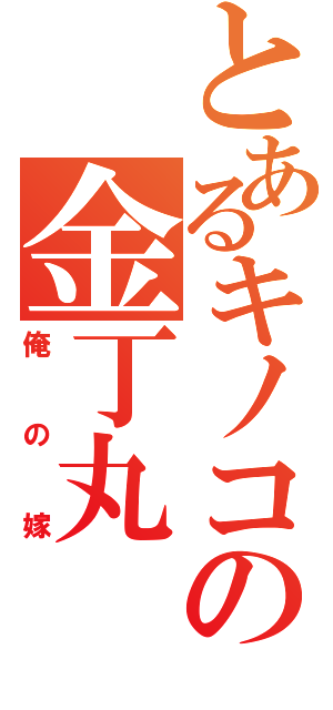 とあるキノコの金丁丸（俺の嫁）