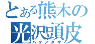 とある熊木の光沢頭皮（ハゲアタマ）