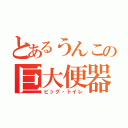 とあるうんこの巨大便器（ビッグ・トイレ）