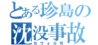 とある珍島の沈没事故（セウォル号）