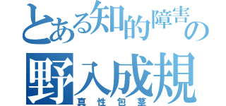 とある知的障害の野入成規（真性包茎）