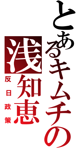 とあるキムチの浅知恵（反日政策）