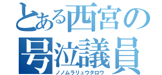 とある西宮の号泣議員（ノノムラリュウタロウ）