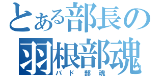 とある部長の羽根部魂（バド部魂）