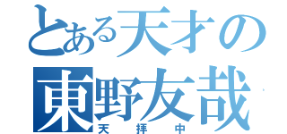 とある天才の東野友哉（天拝中）