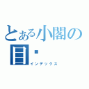 とある小閣の目錄（インデックス）