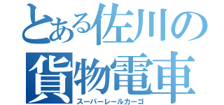 とある佐川の貨物電車（スーパーレールカーゴ）