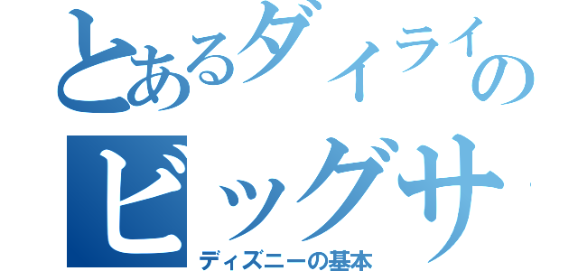 とあるダイライザーのビッグサンダーマウンテン（ディズニーの基本）