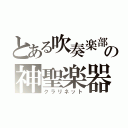 とある吹奏楽部の神聖楽器（クラリネット）