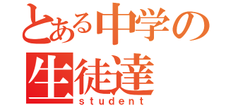 とある中学の生徒達（ｓｔｕｄｅｎｔ）