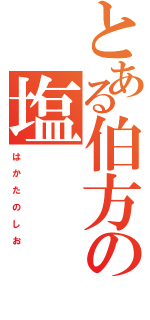 とある伯方の塩（は　か　た　の　し　お）