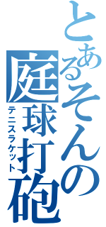 とあるそんの庭球打砲（テニスラケット）