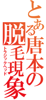 とある唐本の脱毛現象（トラジックヘッド）