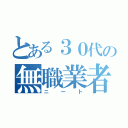 とある３０代の無職業者（ニート）