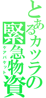 とあるカツラの緊急物資（ケアパケット）